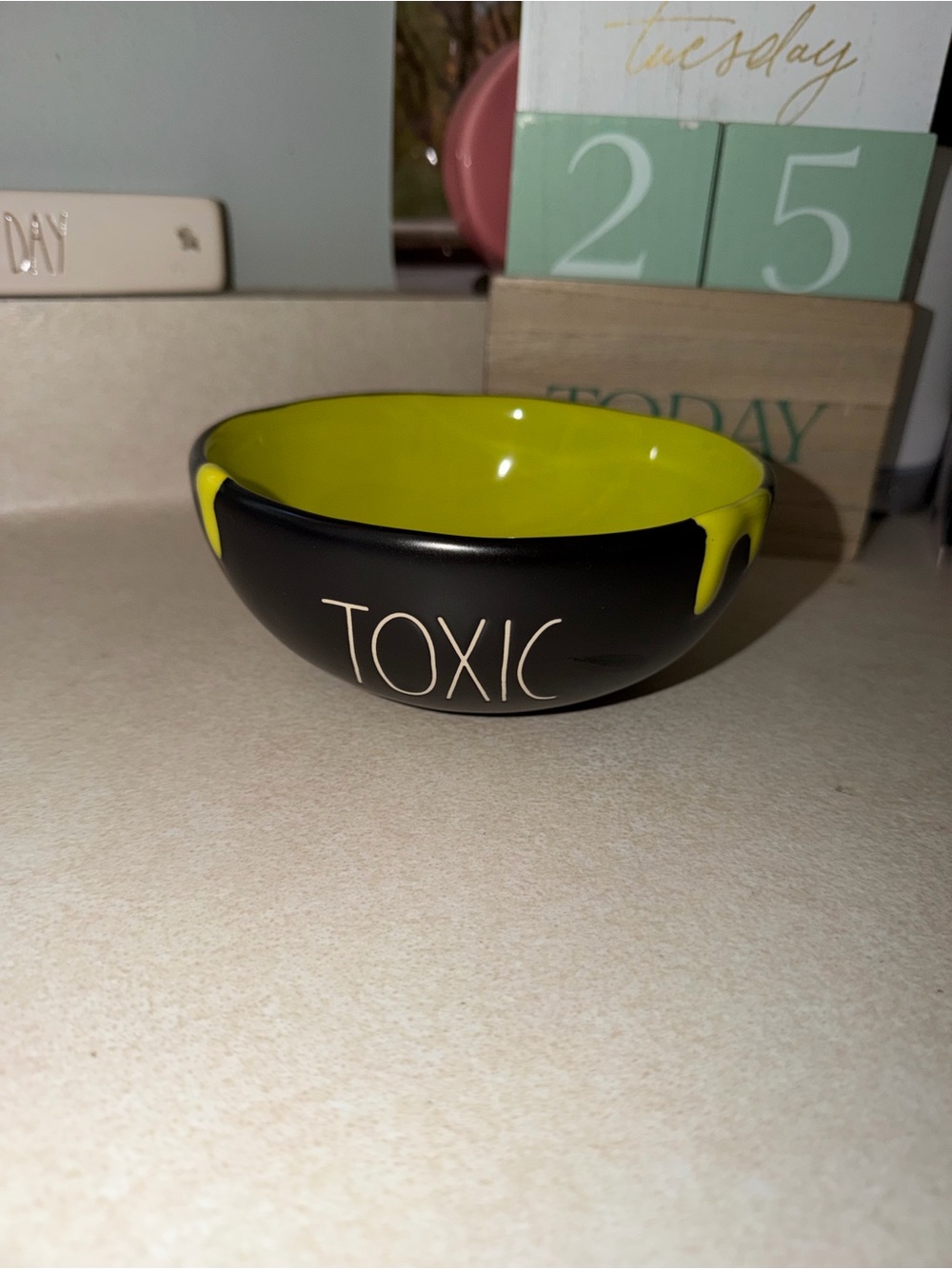 Rae Dunn Halloween toxic Bowl